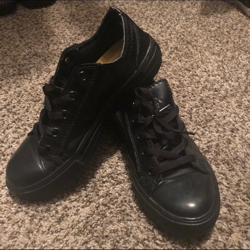 TredSafe Non Slip Black Work Shoes 6W